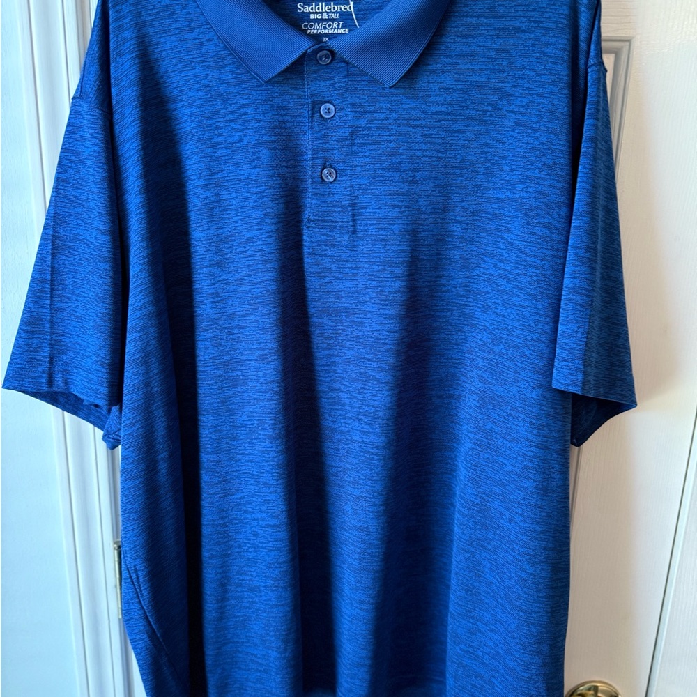 Saddlebred Men's Classic Blue Polo Shirt